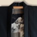 HAORI HOMME BLEU-NOIR ,ÉPAIS POLY MÉLANGÉ 007-194